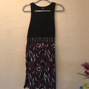 Black dress with stud detail S